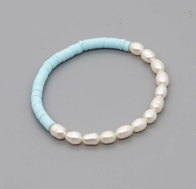 Baby Blue Pearl Bracelet