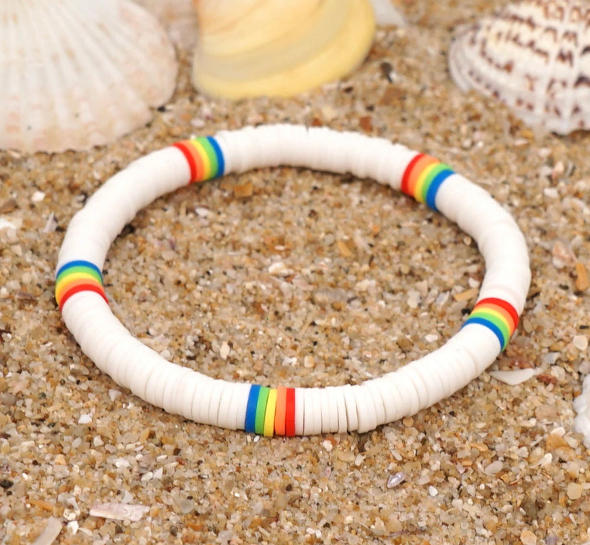 White Rainbow Beach Bracelet