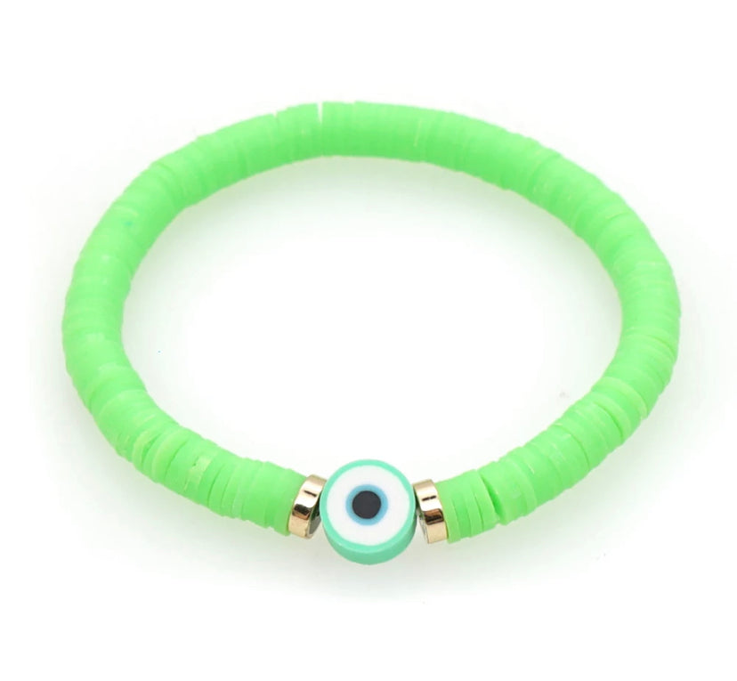 Lime Green Evil Eye Protection Bracelet