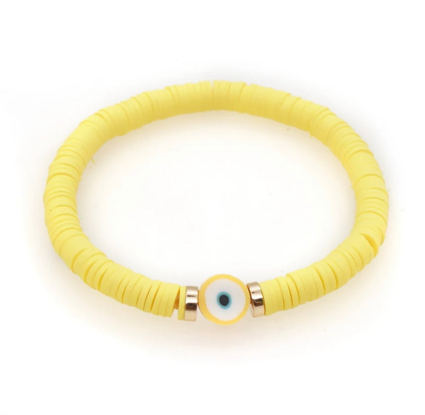 Yellow Evil Eye Protection Bracelet